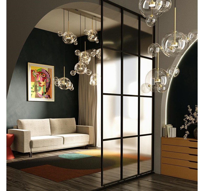 MOOSEE lampa wisząca CAPRI DISC 3 złota   - 180 LED, aluminium, szkło