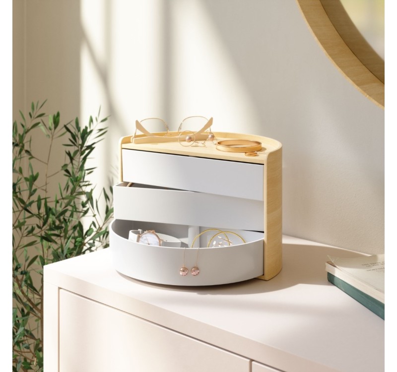 UMBRA pojemnik na biżuterię MOONA biały