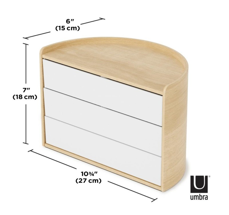 UMBRA pojemnik na biżuterię MOONA biały