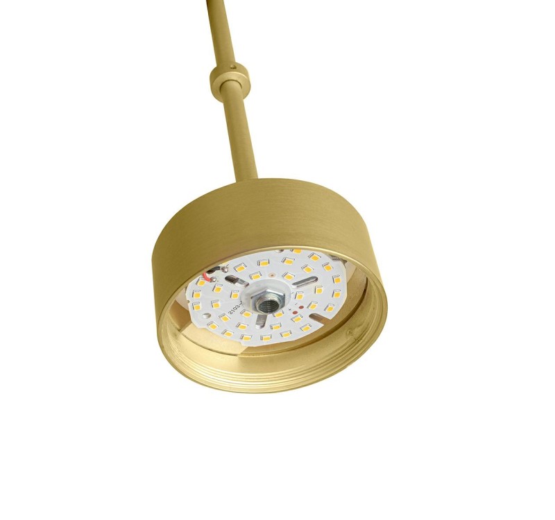 MOOSEE lampa wisząca CAPRI DISC 3 złota   - 180 LED, aluminium, szkło