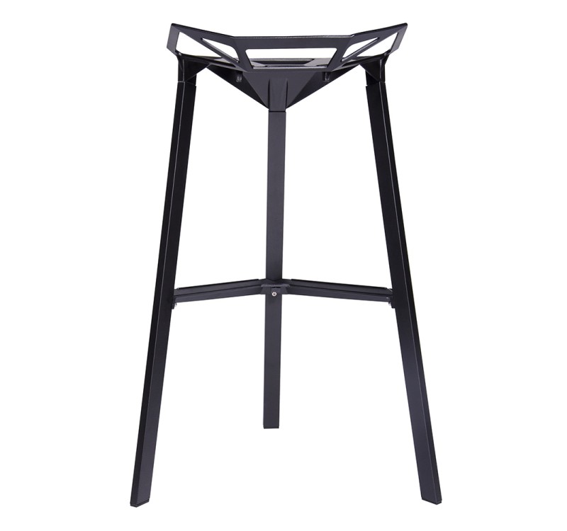 Krzesło barowe SPLIT PREMIUM czarne - aluminium