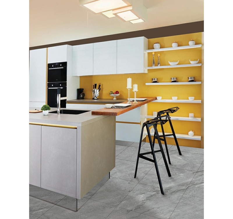 Krzesło barowe SPLIT PREMIUM czarne - aluminium