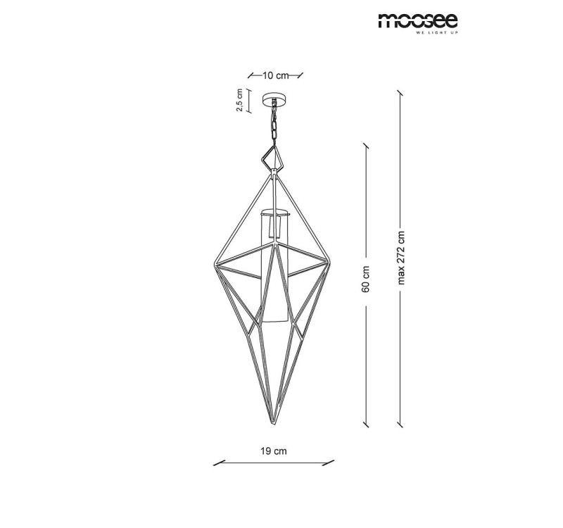 MOOSEE lampa wisząca HAVANA M - złota