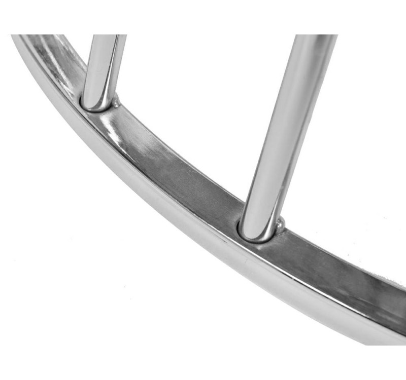 Stół GLAM MARBLE 110 - MDF, chromowana podstawa