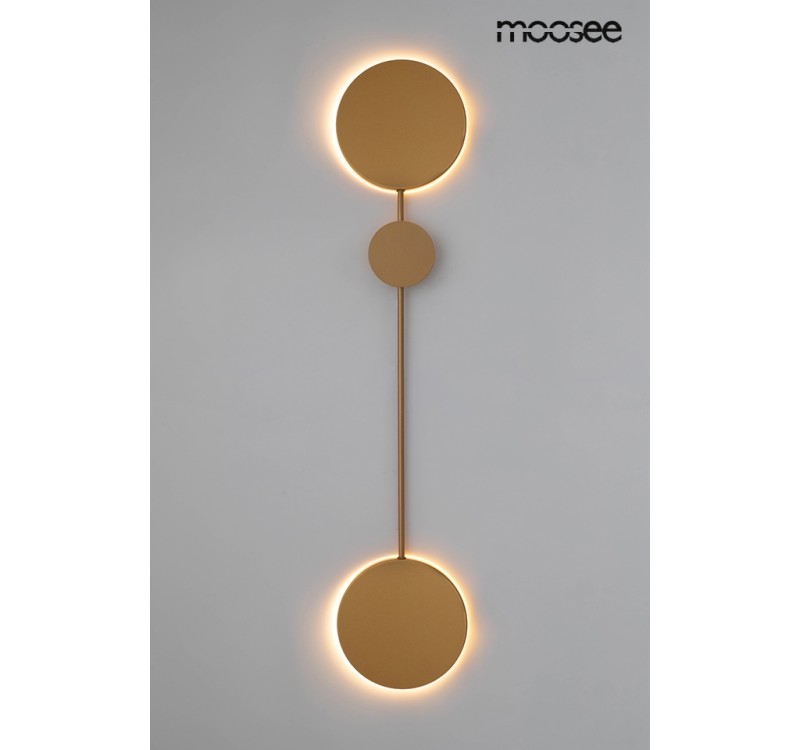 MOOSEE lampa ścienna SHADOW 2 złota