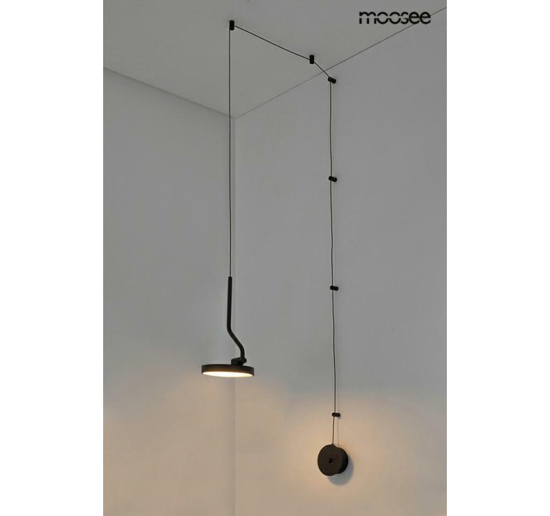 MOOSEE lampa ścienna FLAT czarna