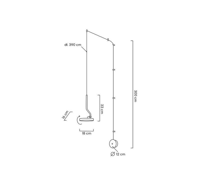 MOOSEE lampa ścienna FLAT czarna