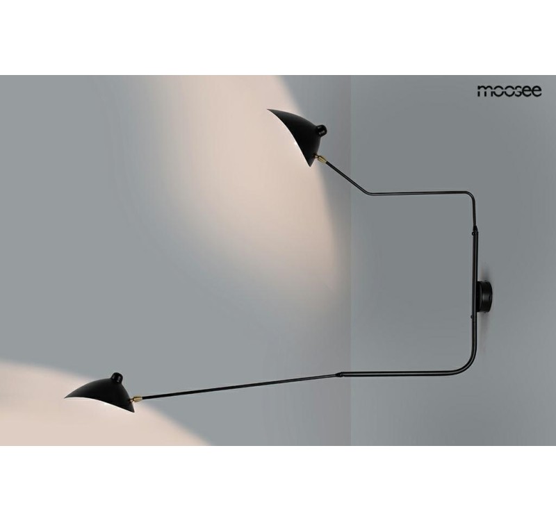 MOOSEE lampa ścienna RAVEN 2 - aluminium, stal węglowa