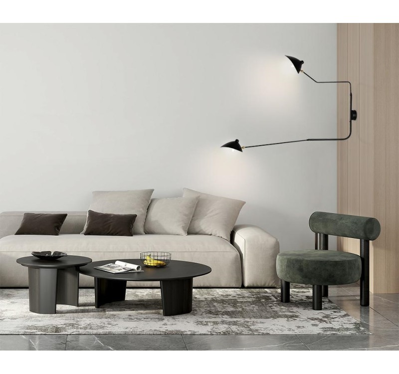 MOOSEE lampa ścienna RAVEN 2 - aluminium, stal węglowa