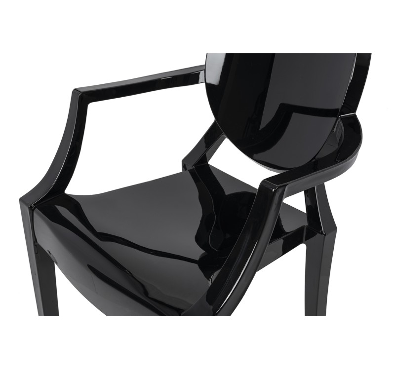 Krzesło LOUIS czarne - poliwęglan