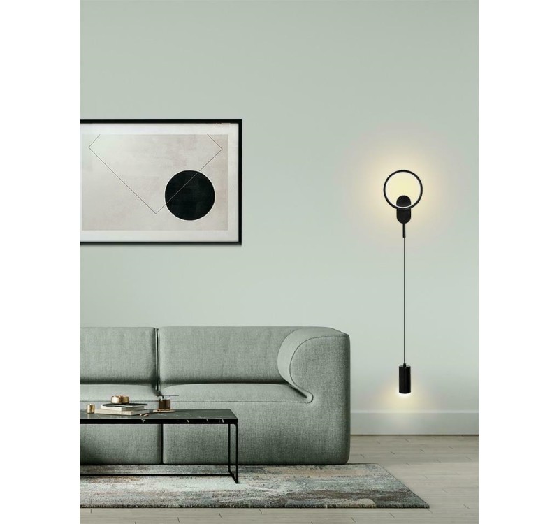 MOOSEE lampa ścienna COMO czarna