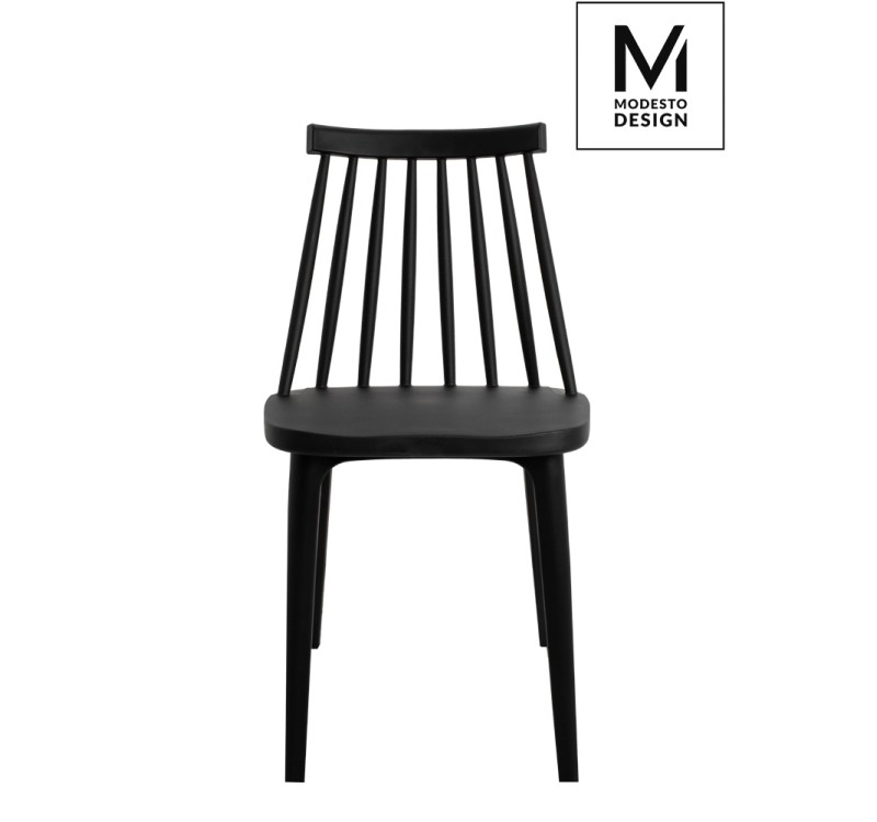 MODESTO krzesło RIBS BLACK czarne - polipropylen