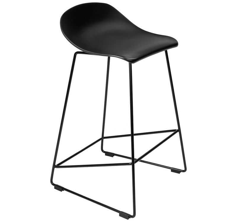 Krzesło barowe ROLF czarne 76