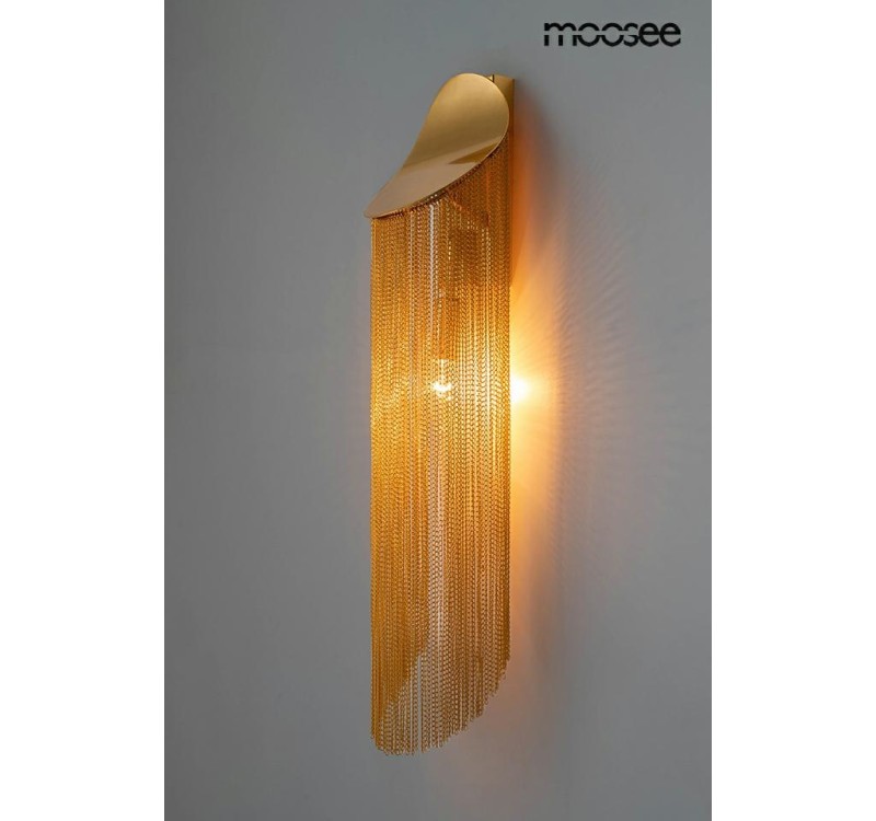 MOOSEE lampa ścienna LAMBADA łańcuszki złota