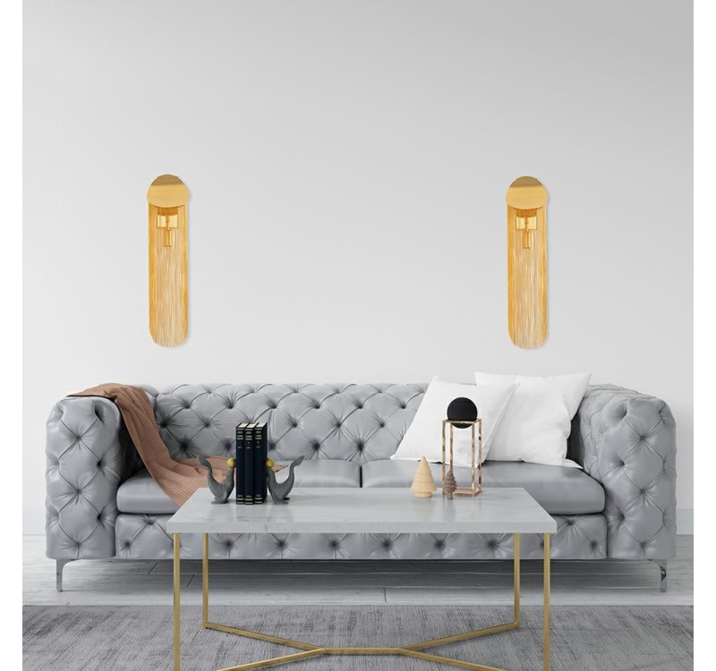 MOOSEE lampa ścienna LAMBADA łańcuszki złota