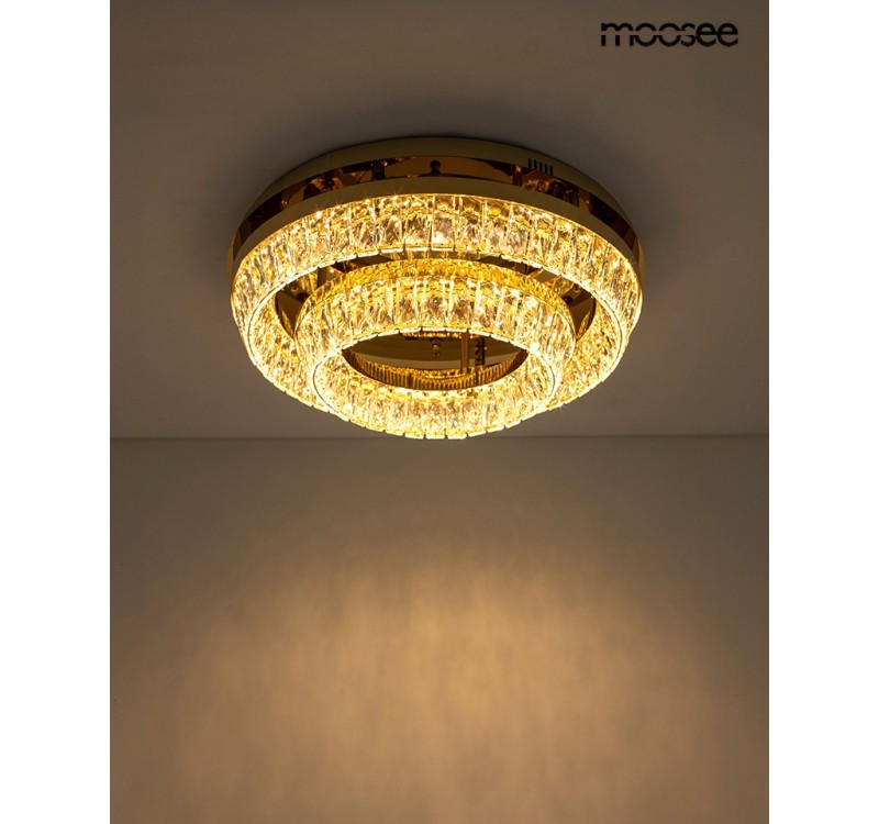 MOOSEE lampa sufitowa / plafon SAVOY 2    złota