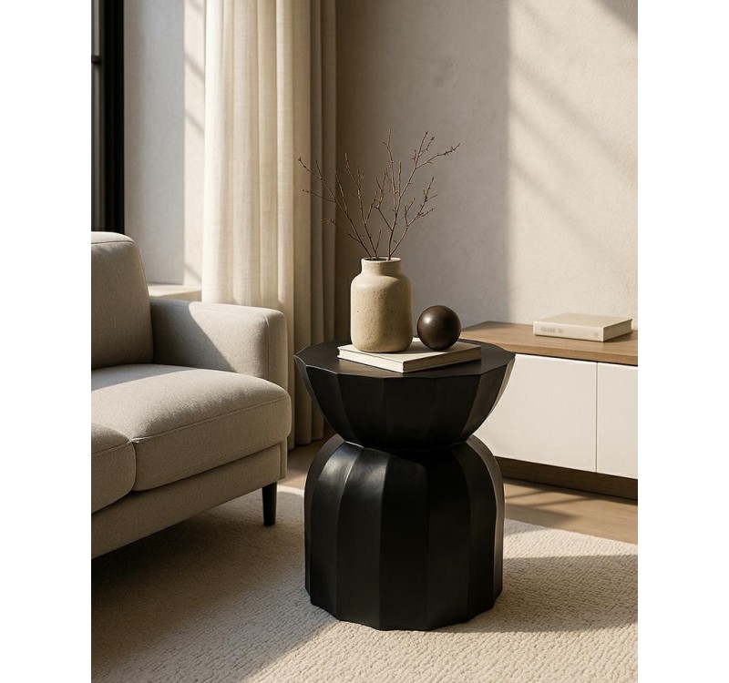 MaMaison stolik ROLLING czarny / drewno