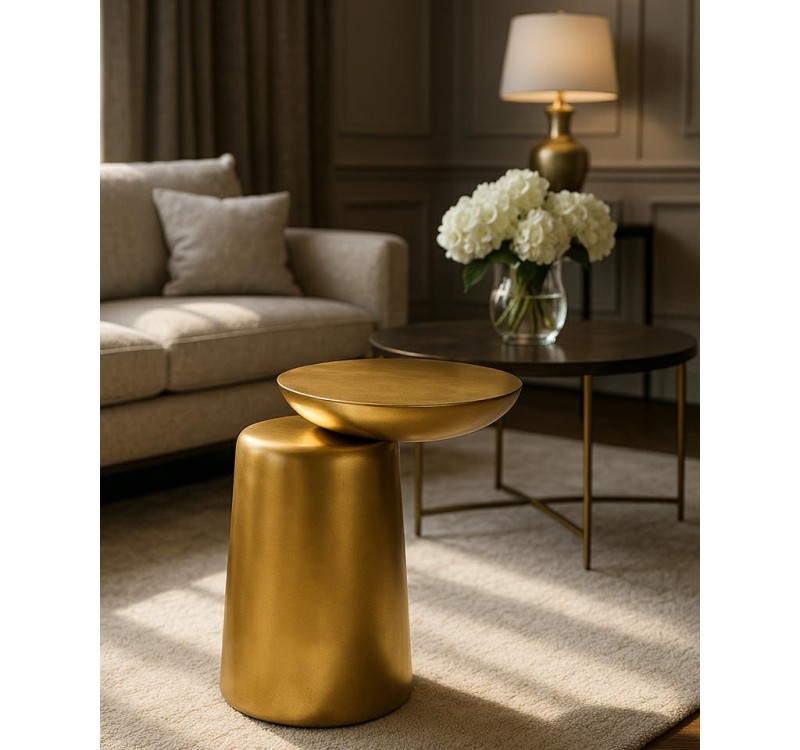 MaMaison stolik ELIAS złoty / drewno