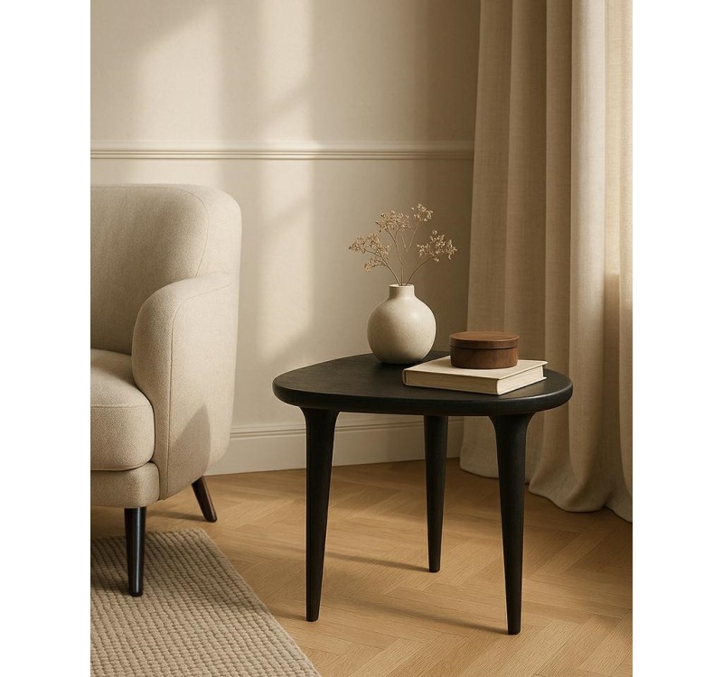 MaMaison stolik LAMINAR czarny / drewno