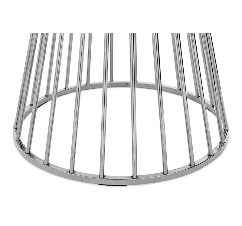 Stół GLAM WALNUT 110 - fornir orzechowy, chromowana podstawa