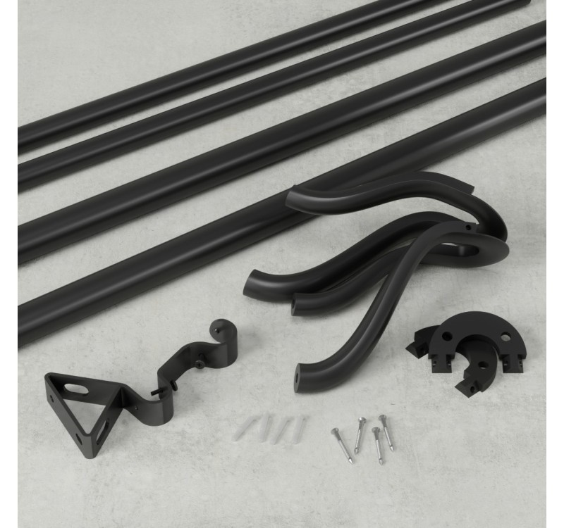 UMBRA karnisz MIDNIGHT 107 - 305 cm matowy / czarny