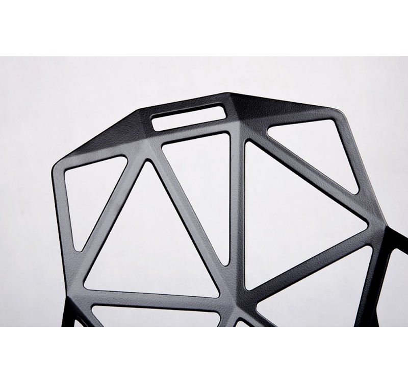 Krzesło SPLIT PREMIUM czarne - aluminium, nogi czarne