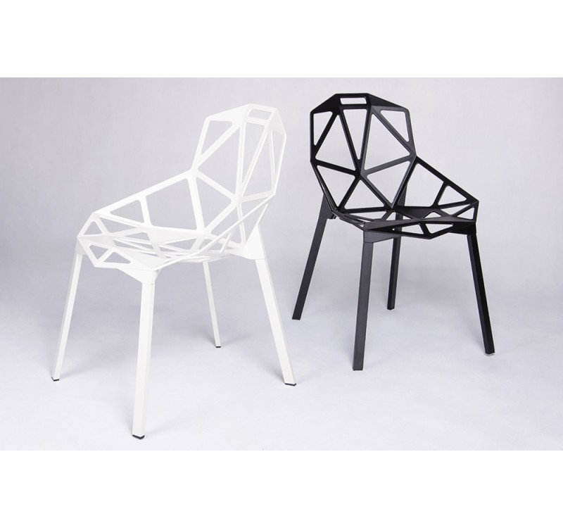 Krzesło SPLIT PREMIUM czarne - aluminium, nogi czarne