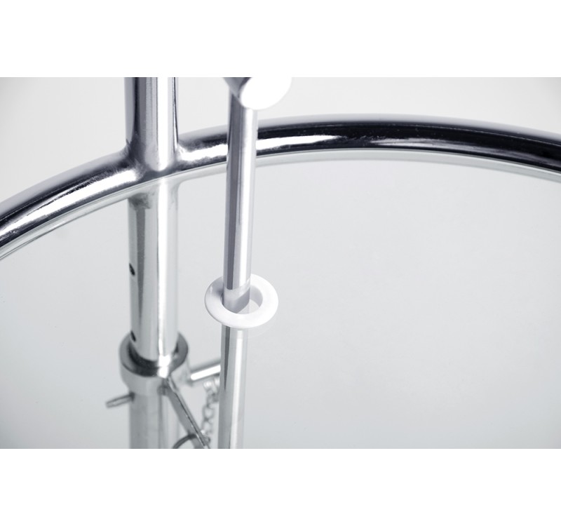 Stolik GREY chromowany - stal             galwanizowana, szkło