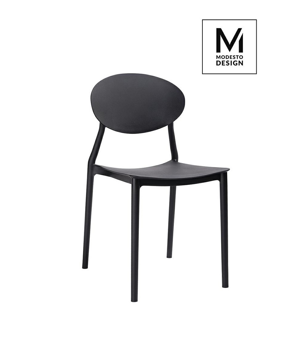 MODESTO krzesło FLEX czarne - polipropylen