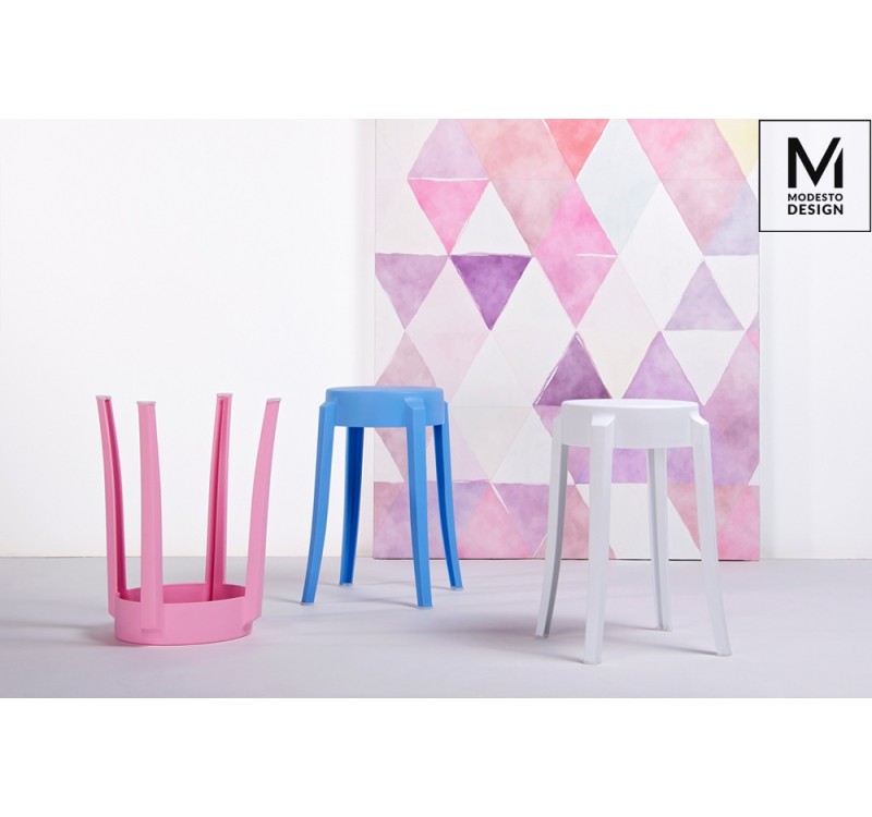 MODESTO stołek CALMAR 46 biały - polipropylen