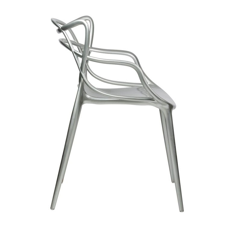 Krzesło LUXO srebrne - ABS