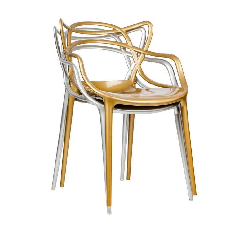 Krzesło LUXO srebrne - ABS