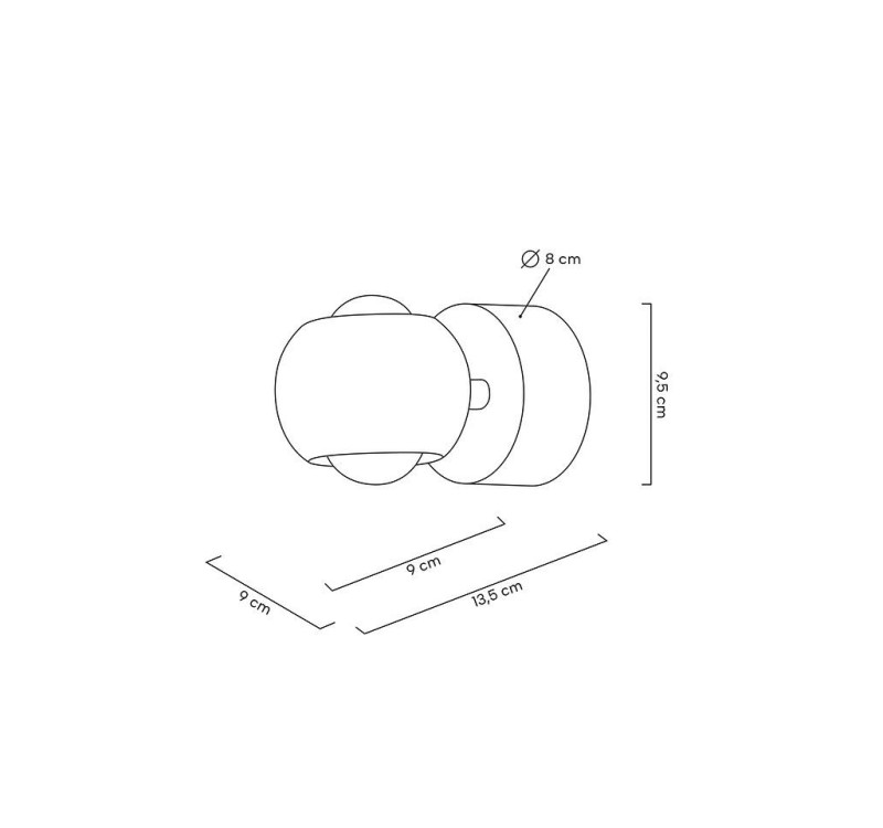 MOOSEE lampa ścienna EOS złoty