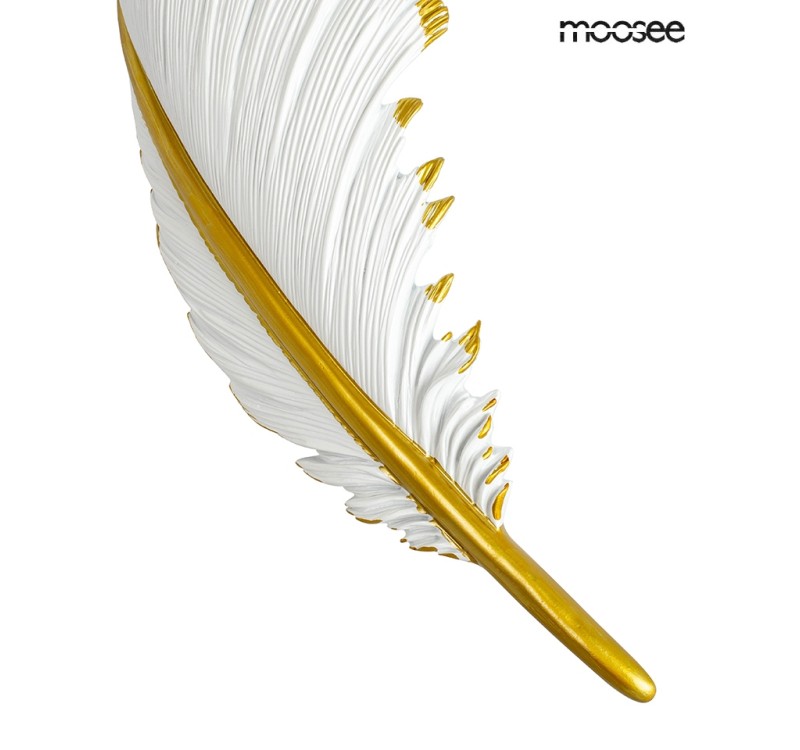 MOOSEE lampa ścienna PIÓRKO  biała / złota