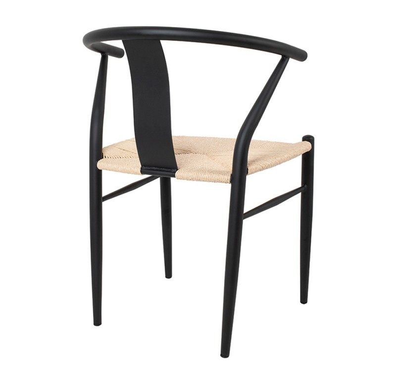 Krzesło WISHBONE METAL naturalne