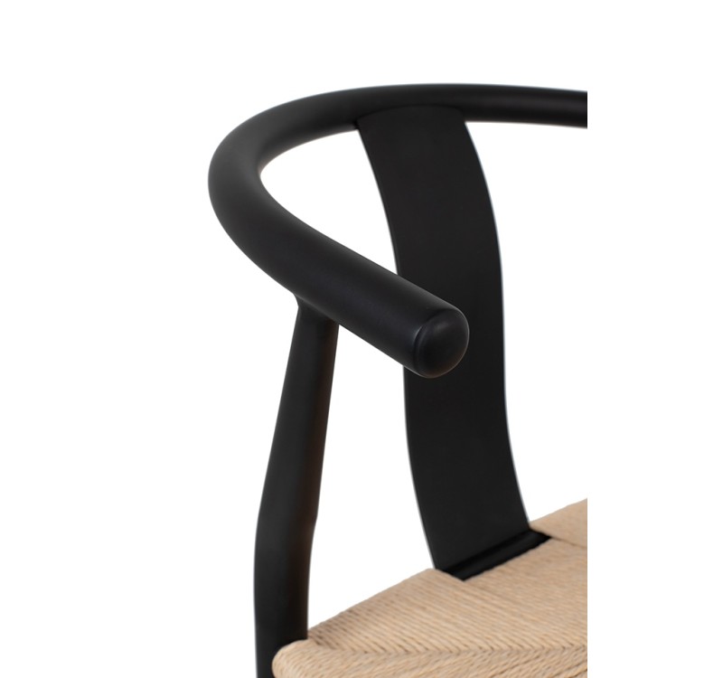 Krzesło WISHBONE METAL naturalne