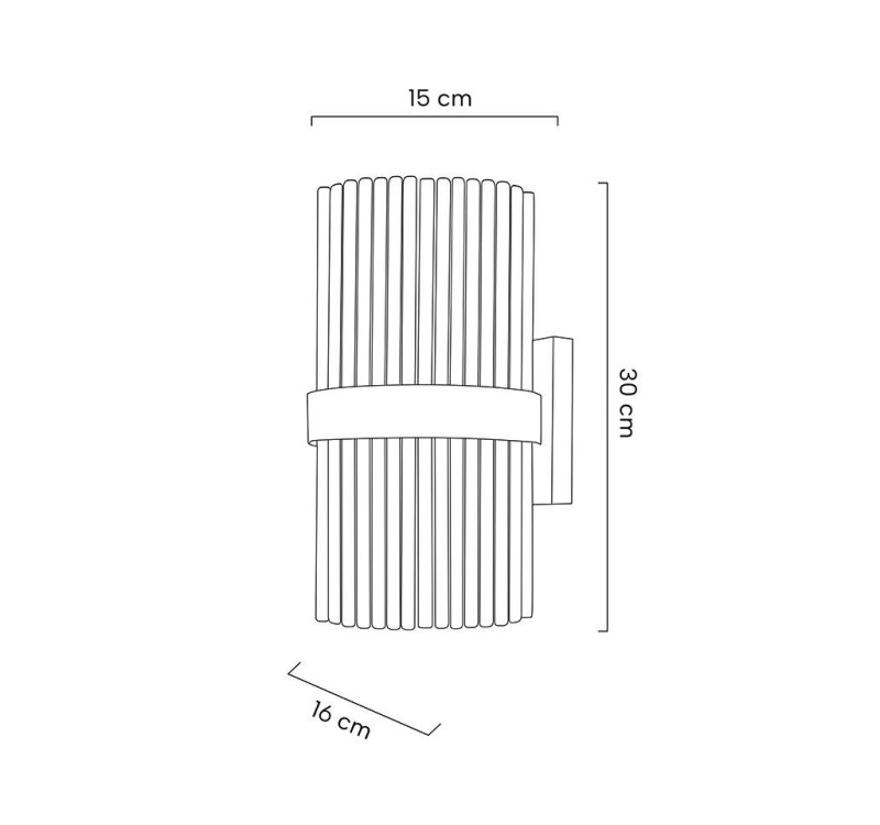 MOOSEE lampa ścienna GARDA złota