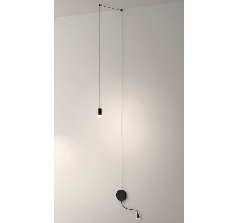 MOOSEE lampa ścienna FLUSSO WALL czarna