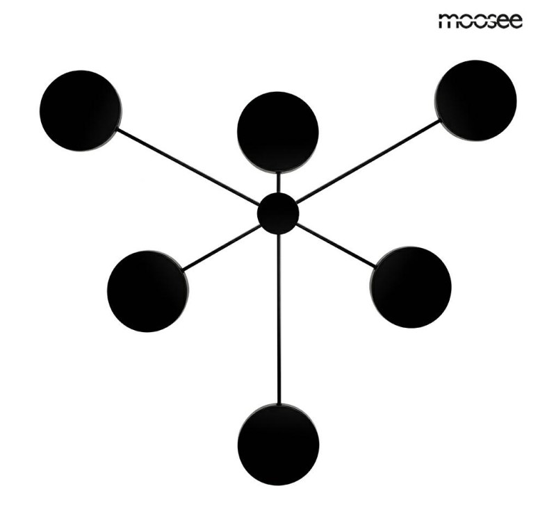 MOOSEE lampa ścienna SHADOW 6 czarna