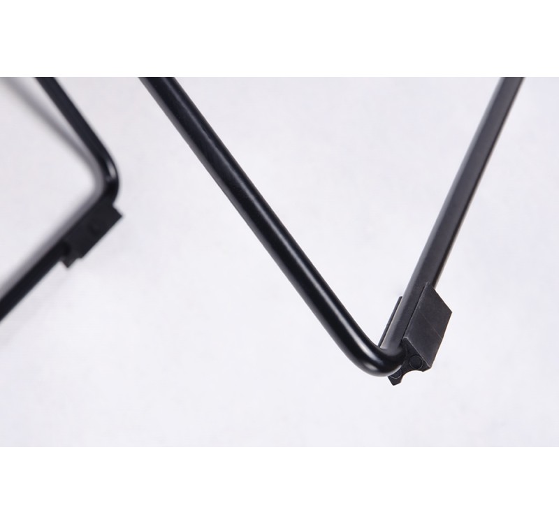 Krzesło NET SOFT czarne - czarna poduszka, metal