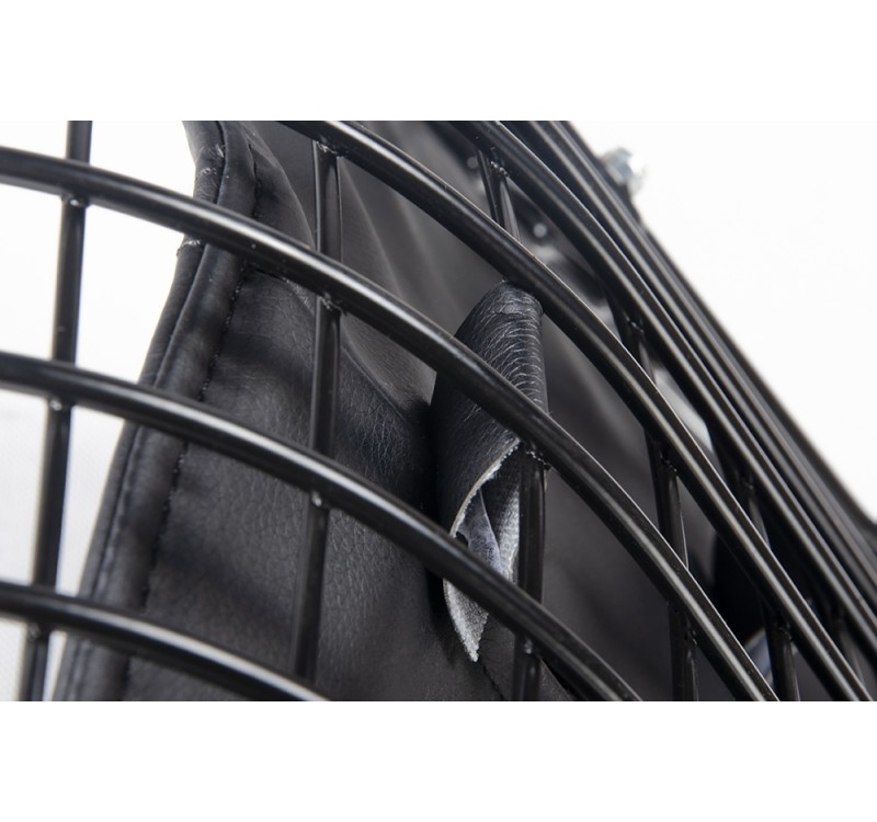 Krzesło NET SOFT czarne - czarna poduszka, metal