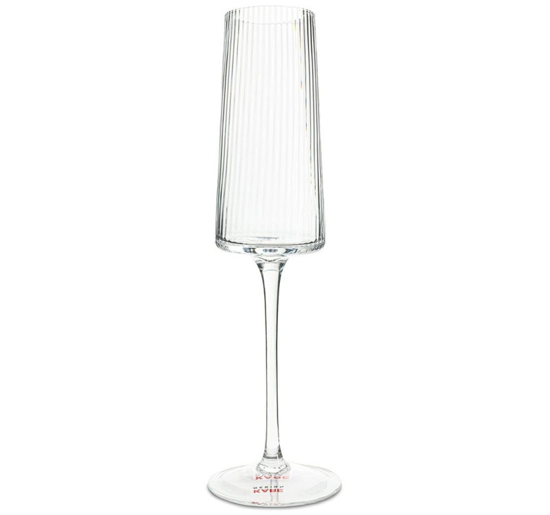 KARE kieliszek do szampana RIFFLE 215 ml transparentny