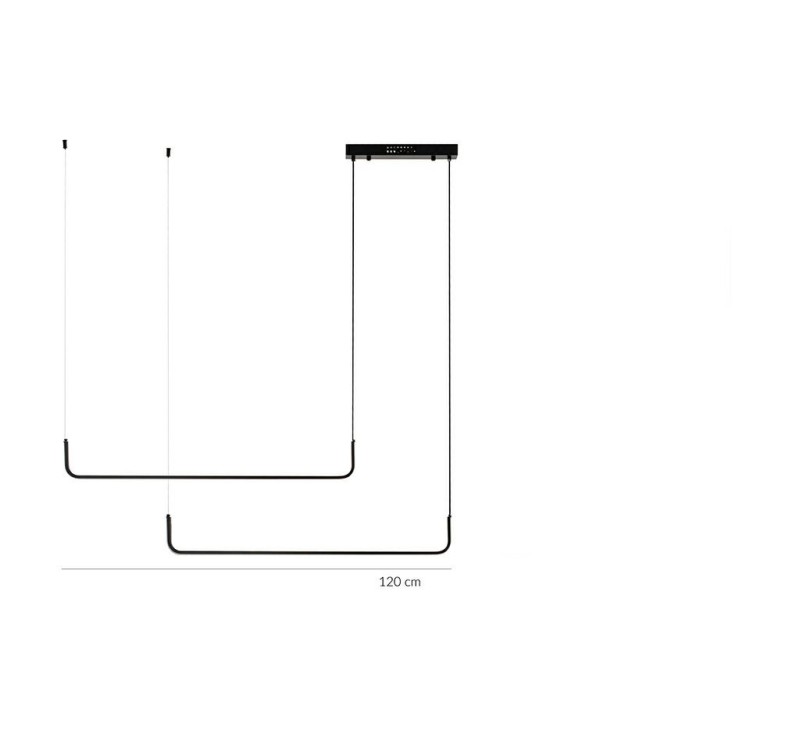 MOOSEE lampa wisząca SHAPE DUO 120 czarna