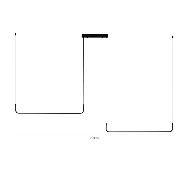 MOOSEE lampa wisząca SHAPE DUO 120 czarna