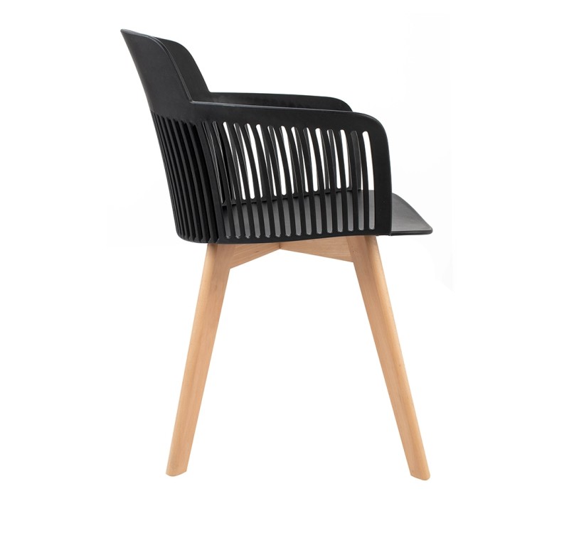 Krzesło TORRE WOOD czarne