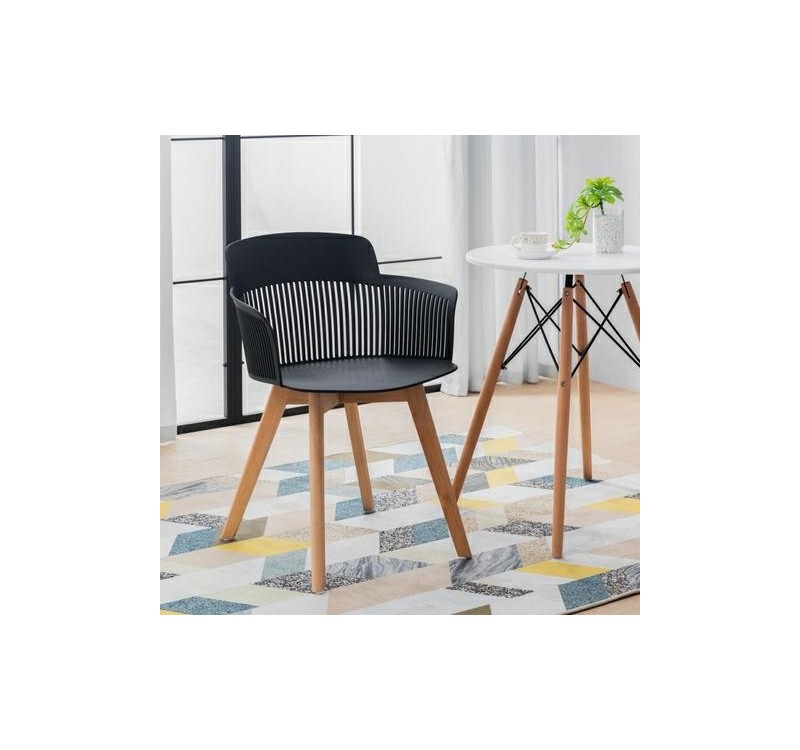 Krzesło TORRE WOOD czarne