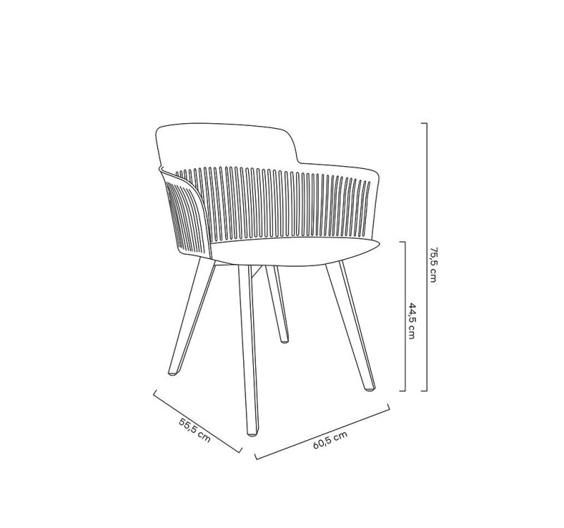 Krzesło TORRE WOOD czarne