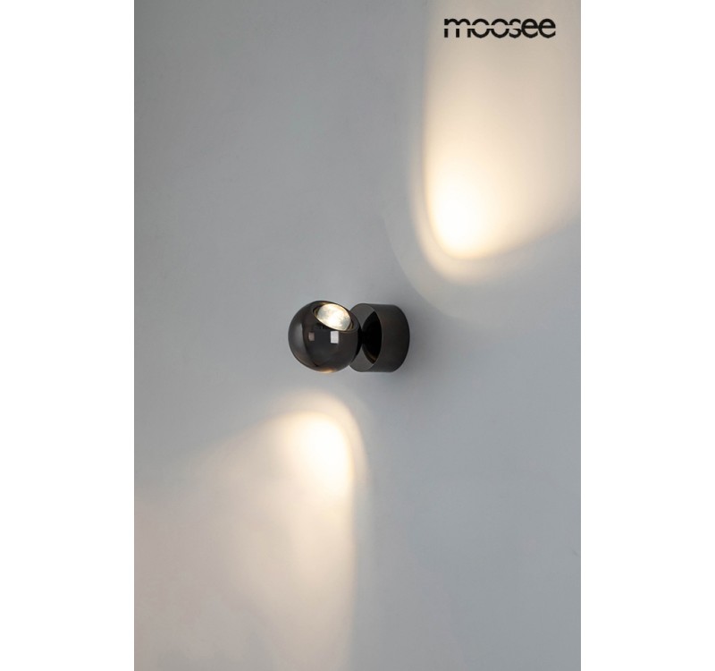 MOOSEE lampa ścienna EOS czarny chrom
