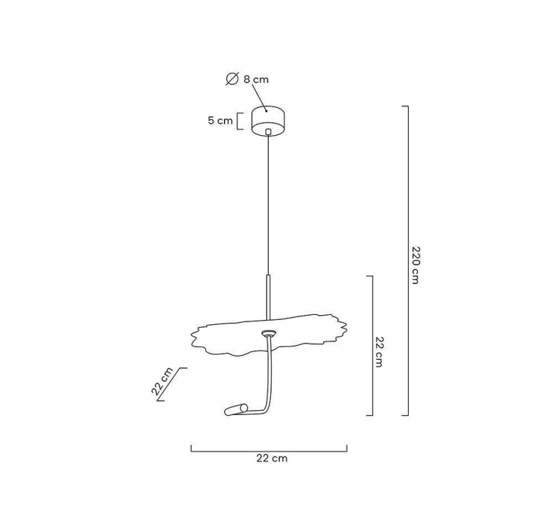 MOOSEE lampa wisząca LEAFS złota