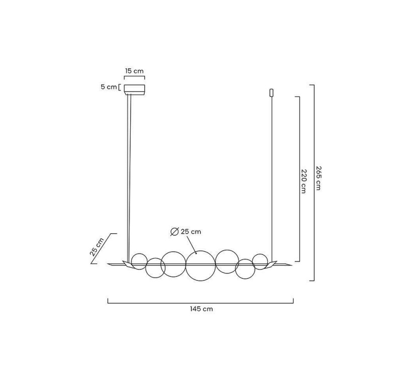 MOOSEE lampa wisząca ECHO 140 złota